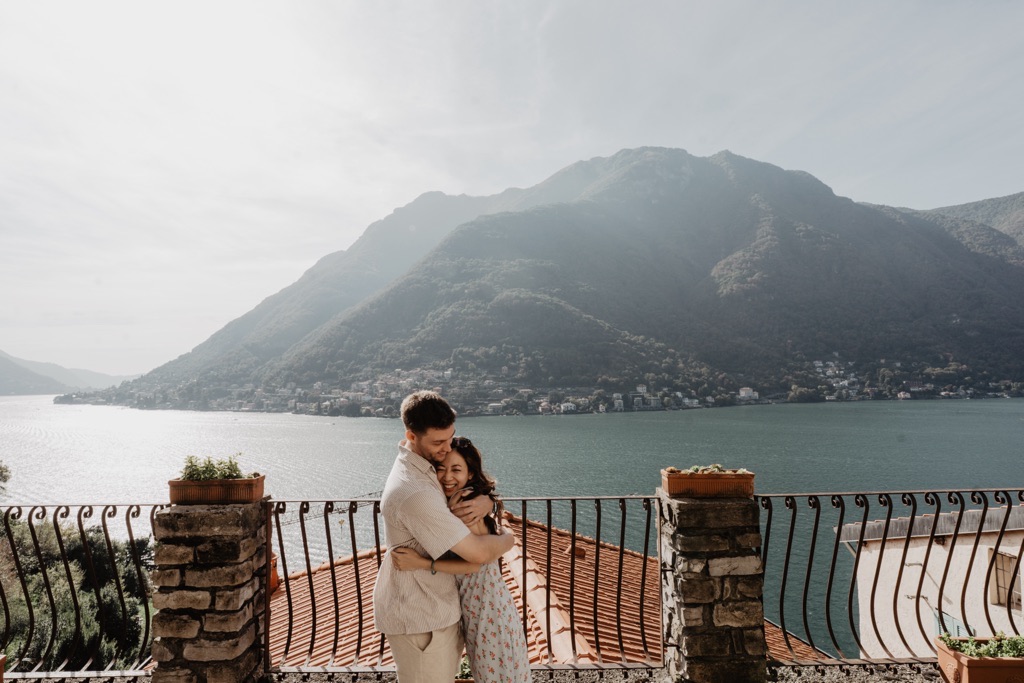 Conor & Nessa - Careno Lake Como proposal - photo 26