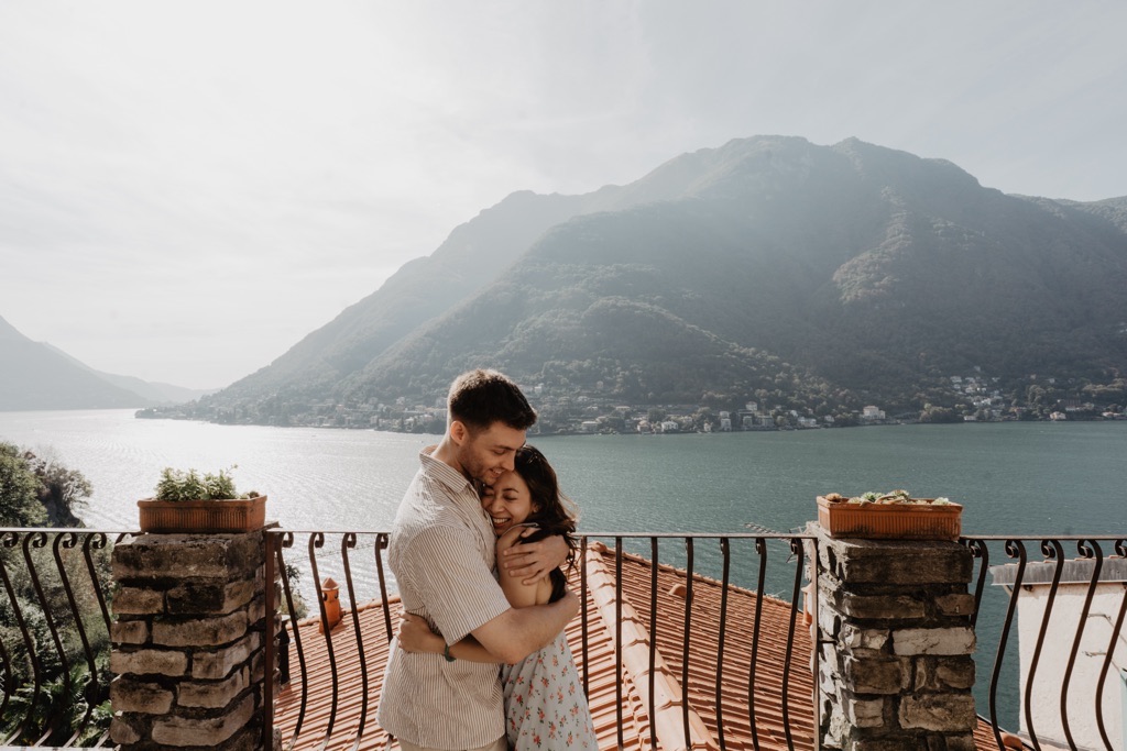Conor & Nessa - Careno Lake Como proposal - photo 28