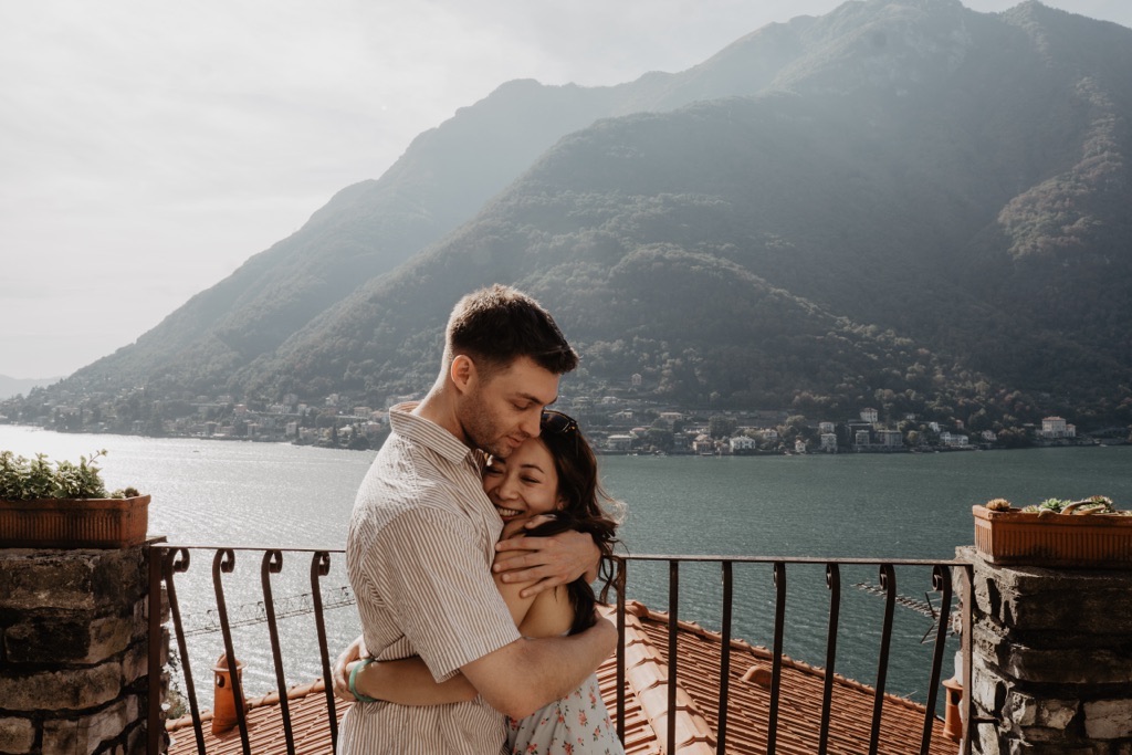Conor & Nessa - Careno Lake Como proposal - photo 30