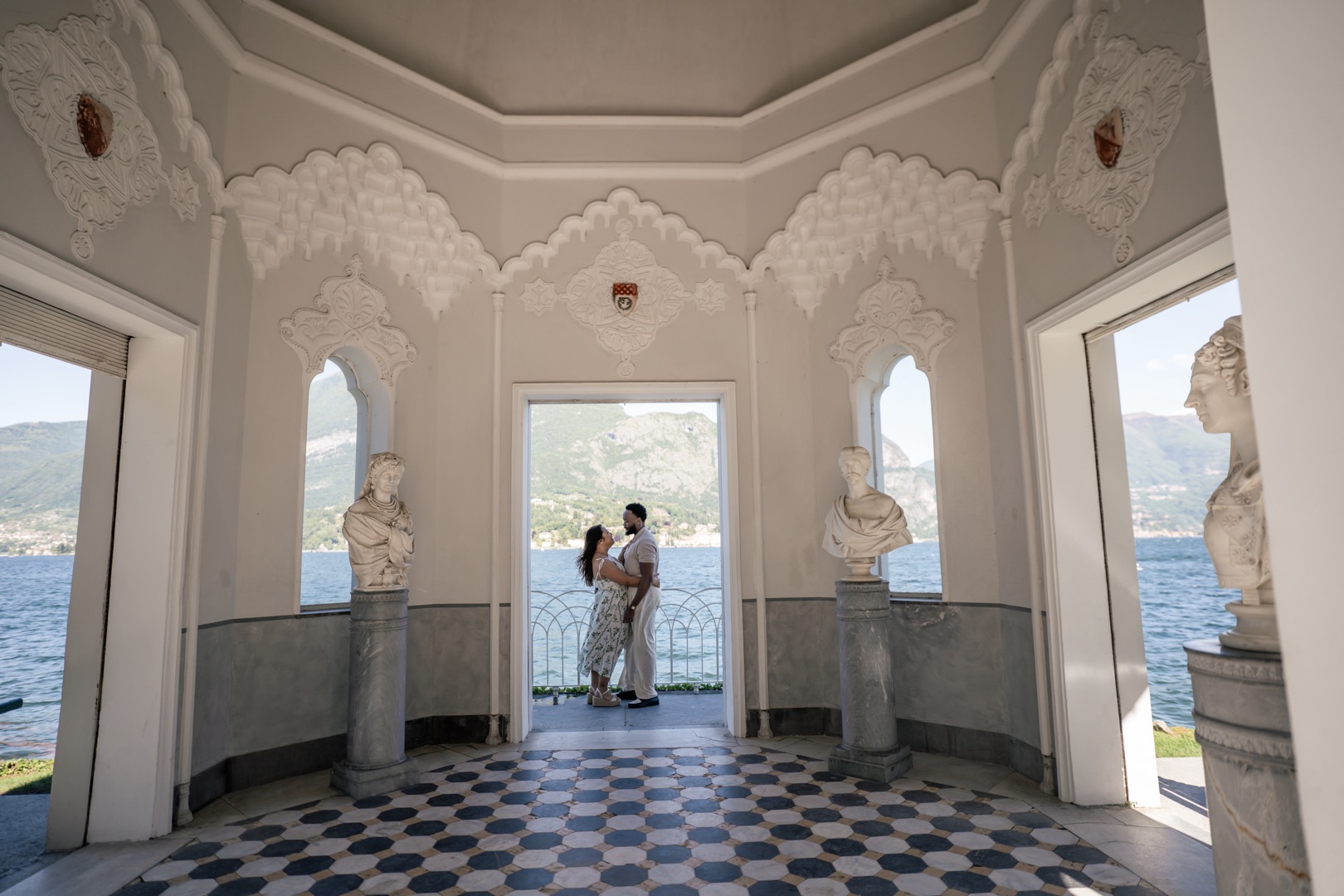 Wedding proposal Villa Melzi Bellagio and boat shoot Villa Balbianello La Cassinella - Mark and Beth Lake Como