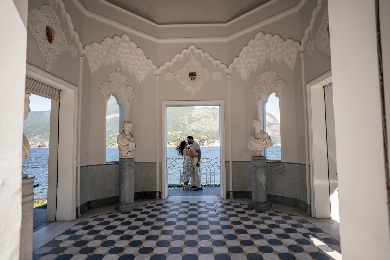 Wedding proposal Villa Melzi Bellagio and boat shoot Villa Balbianello La Cassinella - Mark and Beth Lake Como