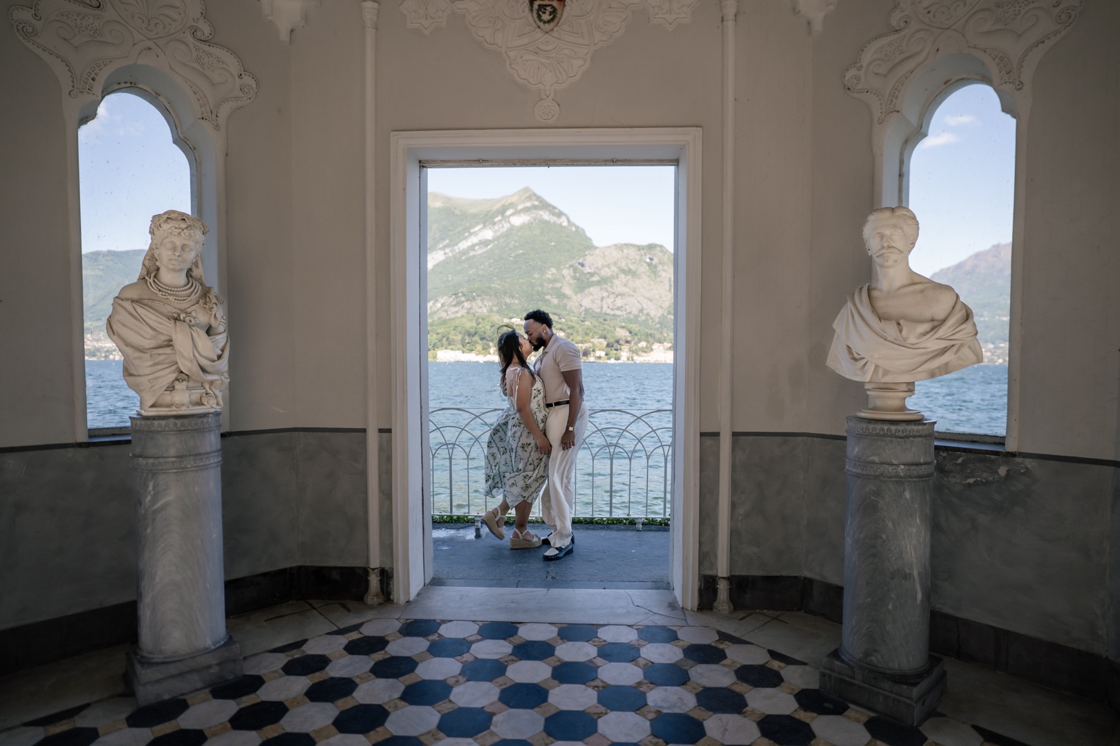 Wedding proposal Villa Melzi Bellagio and boat shoot Villa Balbianello La Cassinella - Mark and Beth Lake Como