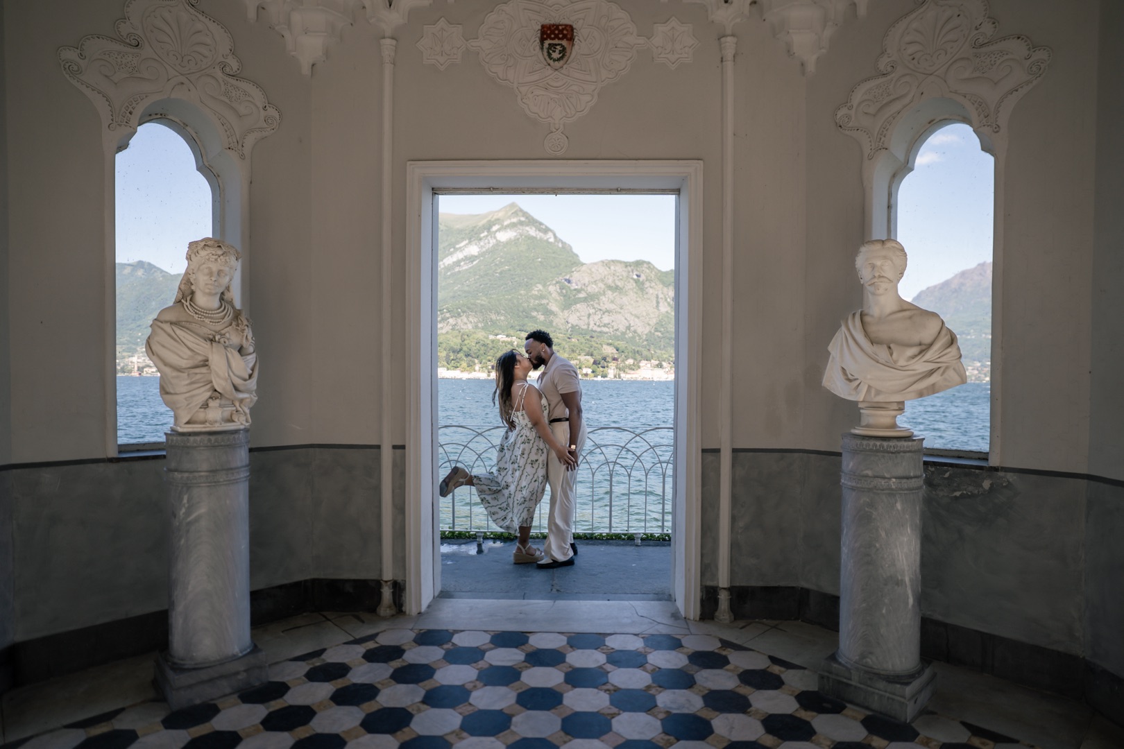 Wedding proposal Villa Melzi Bellagio and boat shoot Villa Balbianello La Cassinella - Mark and Beth Lake Como