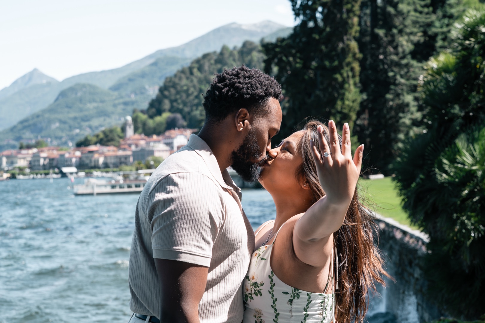 Wedding proposal Villa Melzi Bellagio and boat shoot Villa Balbianello La Cassinella - Mark and Beth Lake Como