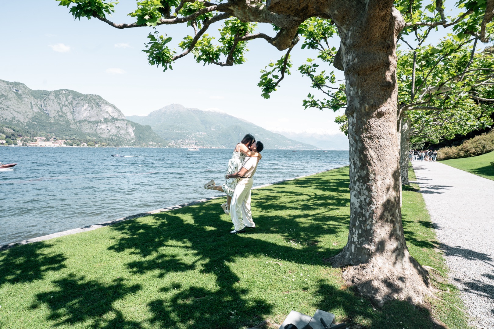 Wedding proposal Villa Melzi Bellagio and boat shoot Villa Balbianello La Cassinella - Mark and Beth Lake Como