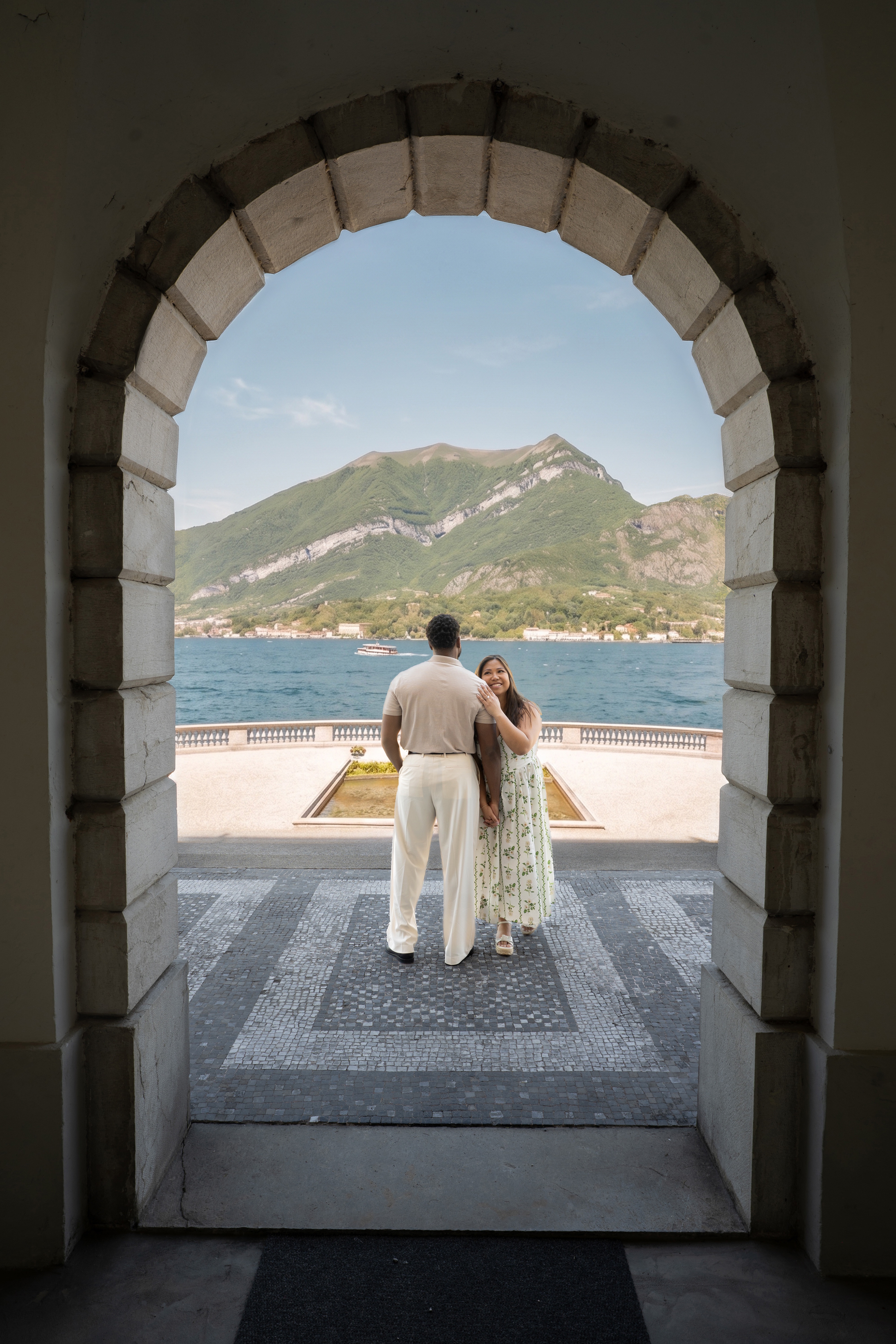 Wedding proposal Villa Melzi Bellagio and boat shoot Villa Balbianello La Cassinella - Mark and Beth Lake Como