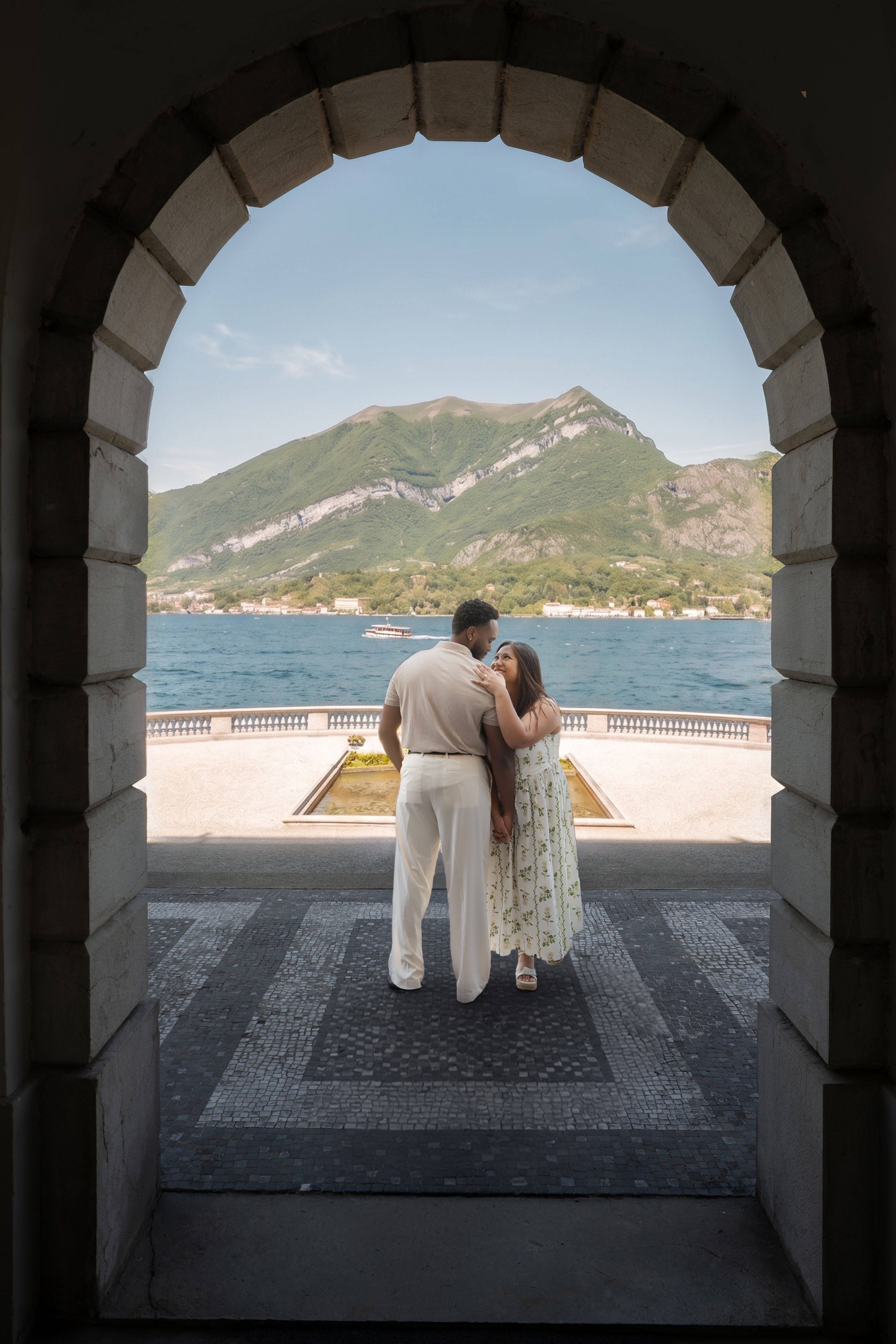 Wedding proposal Villa Melzi Bellagio and boat shoot Villa Balbianello La Cassinella - Mark and Beth Lake Como