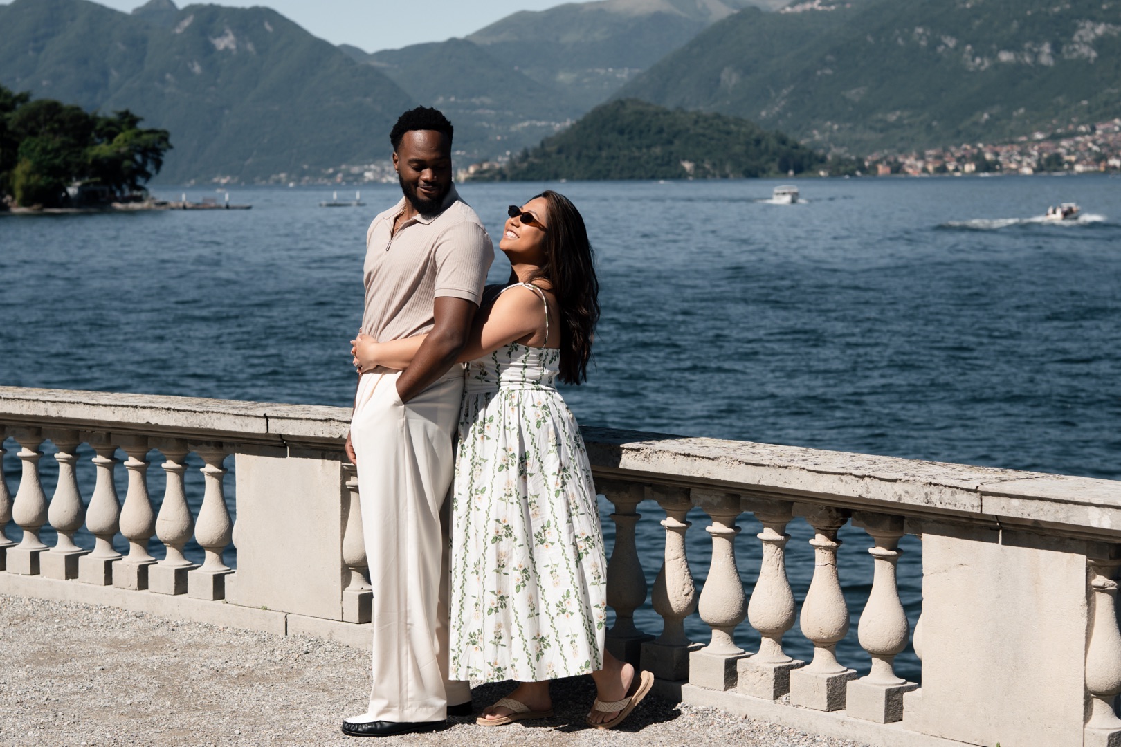 Wedding proposal Villa Melzi Bellagio and boat shoot Villa Balbianello La Cassinella - Mark and Beth Lake Como
