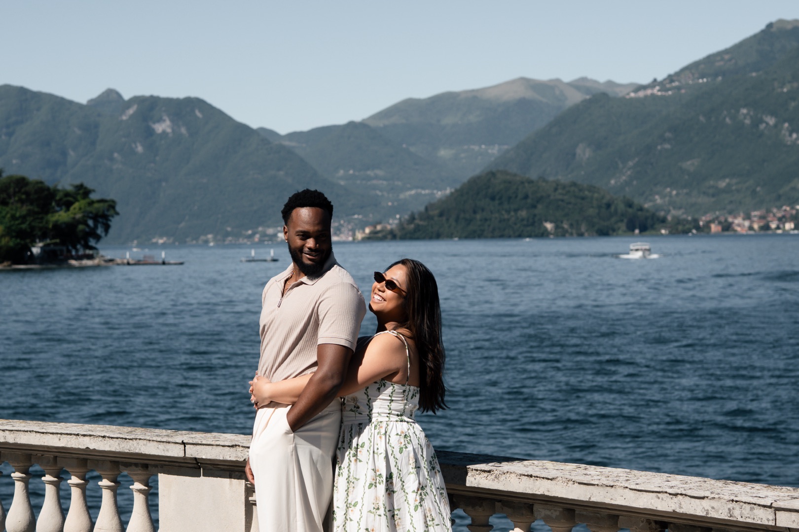 Wedding proposal Villa Melzi Bellagio and boat shoot Villa Balbianello La Cassinella - Mark and Beth Lake Como
