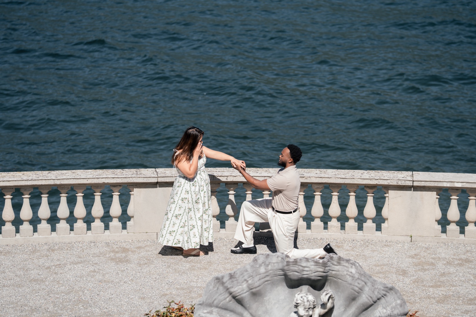 Wedding proposal Villa Melzi Bellagio and boat shoot Villa Balbianello La Cassinella - Mark and Beth Lake Como