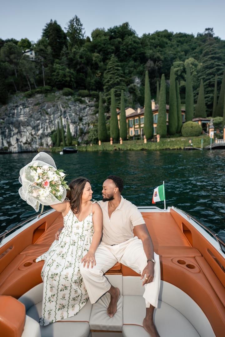 Wedding proposal Villa Melzi Bellagio and boat shoot Villa Balbianello La Cassinella - Mark and Beth Lake Como
