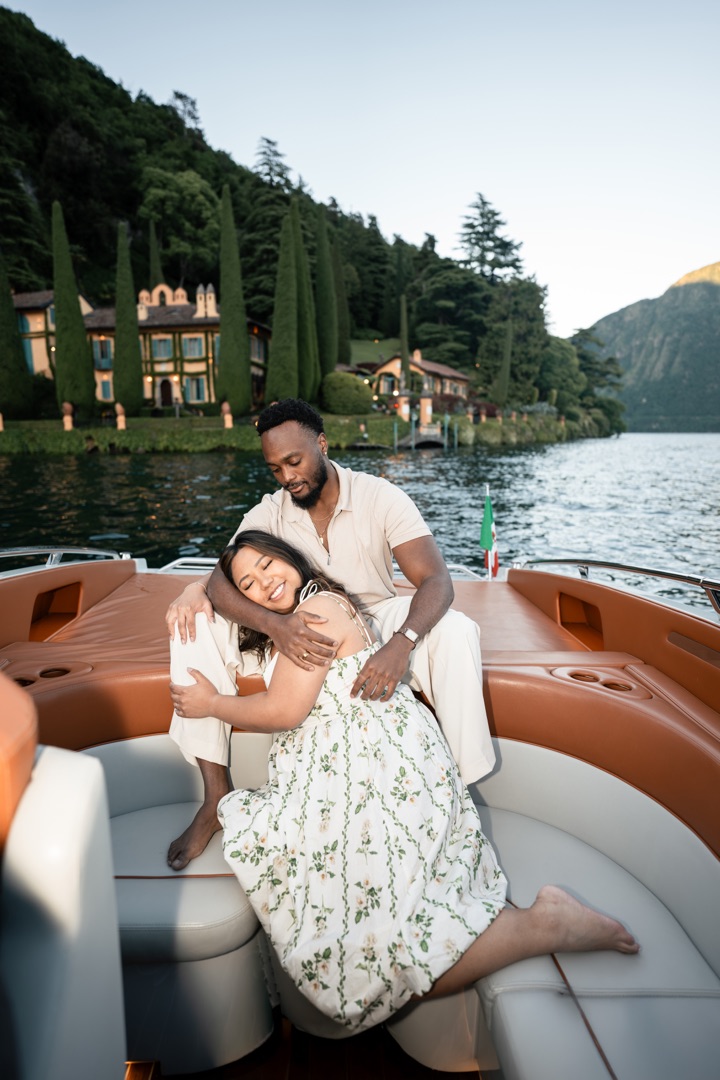 Wedding proposal Villa Melzi Bellagio and boat shoot Villa Balbianello La Cassinella - Mark and Beth Lake Como