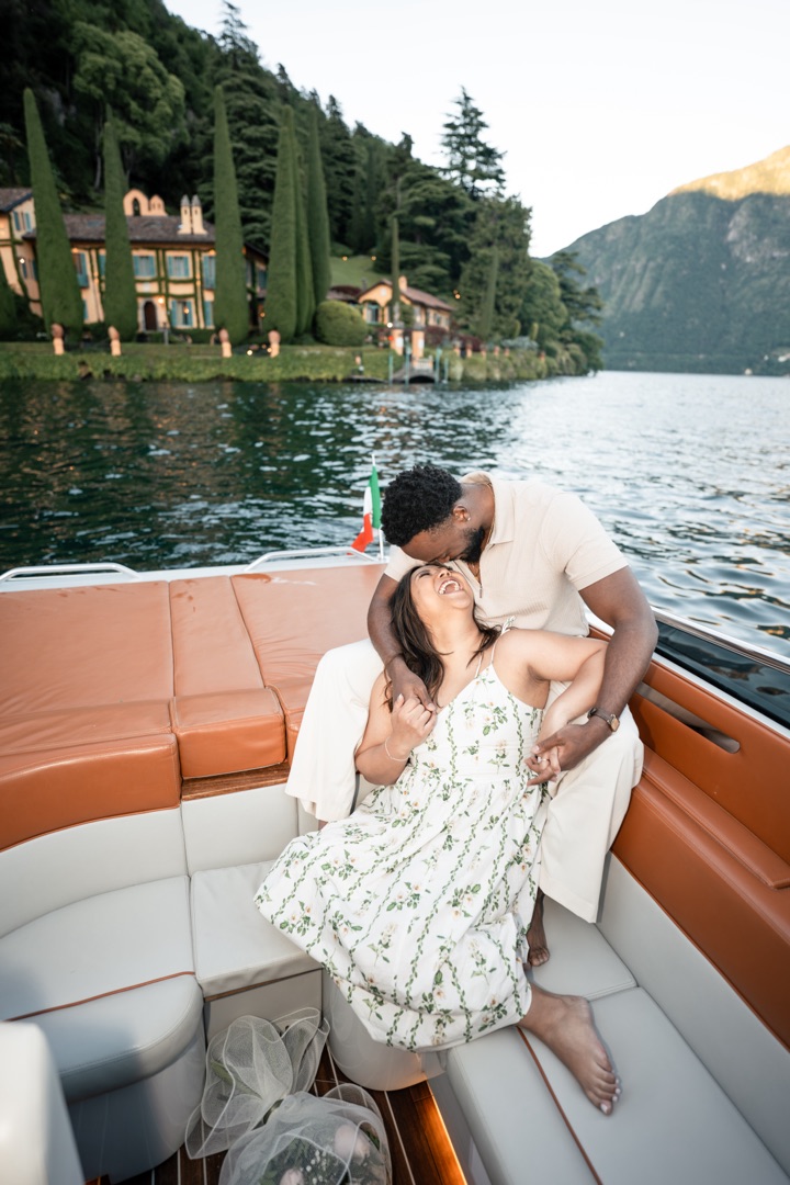 Wedding proposal Villa Melzi Bellagio and boat shoot Villa Balbianello La Cassinella - Mark and Beth Lake Como