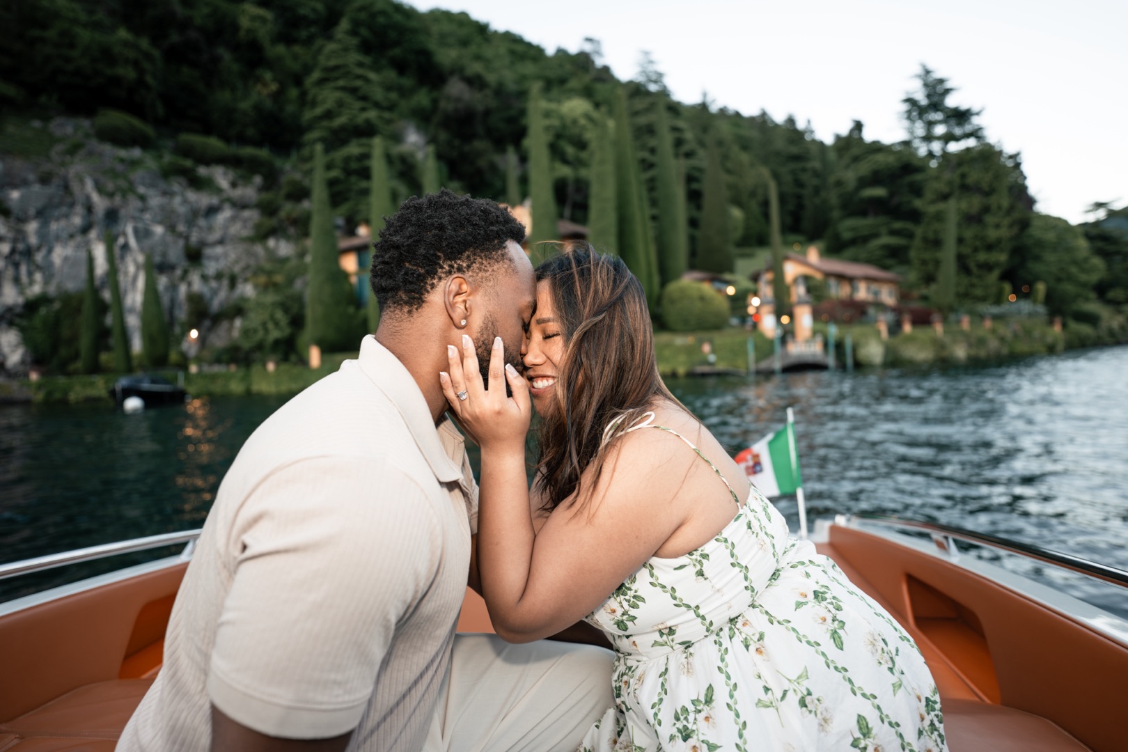 Wedding proposal Villa Melzi Bellagio and boat shoot Villa Balbianello La Cassinella - Mark and Beth Lake Como